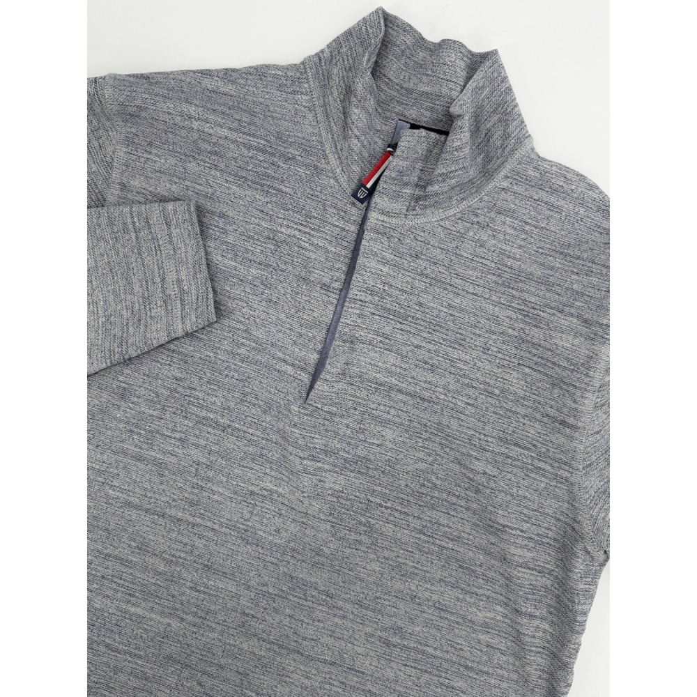 True Measure of a Man Grey Heather‎ Quarter Zip Pullover Mens Medium Portugal